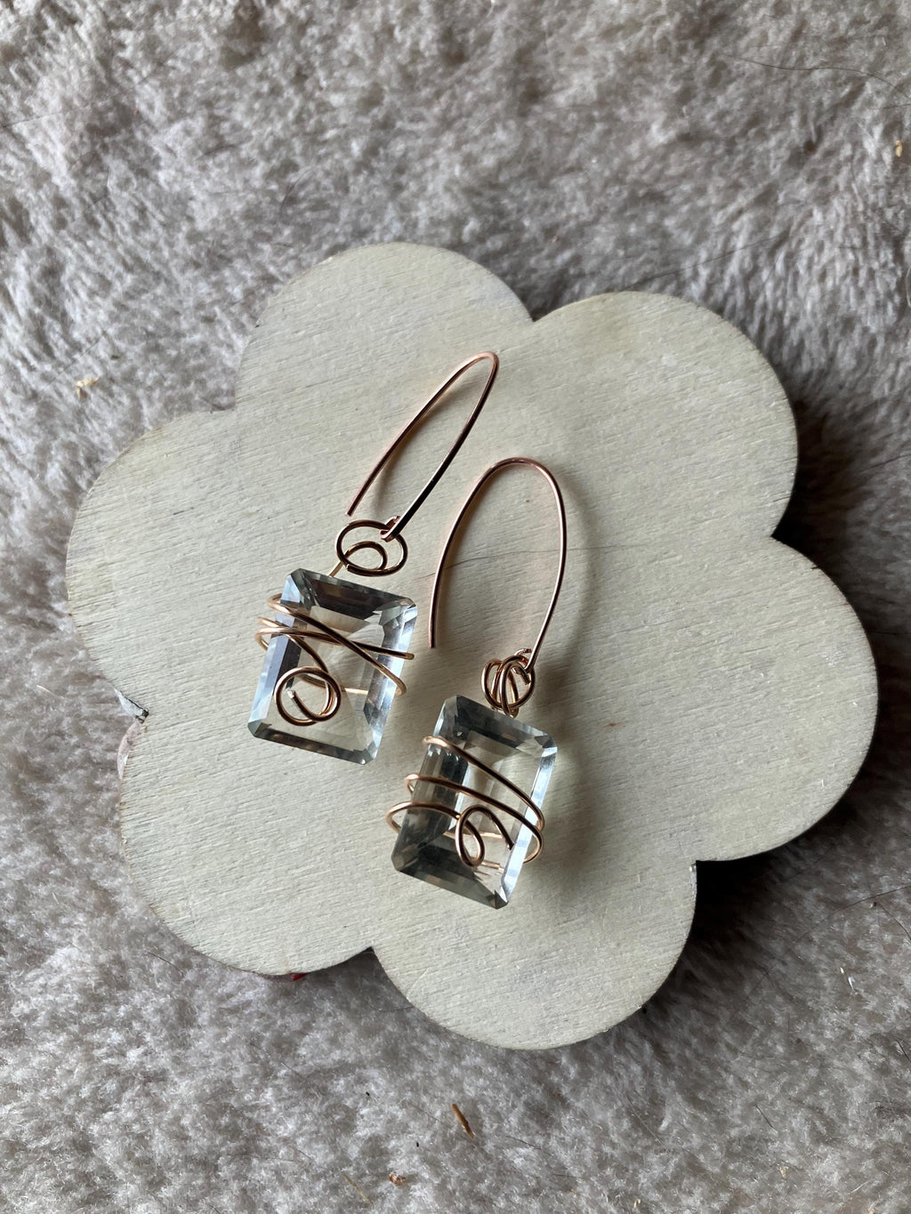 Boucles, boucles artistiques, argent 925, bronze, semi précieuse, améthyste verte, grade AAA