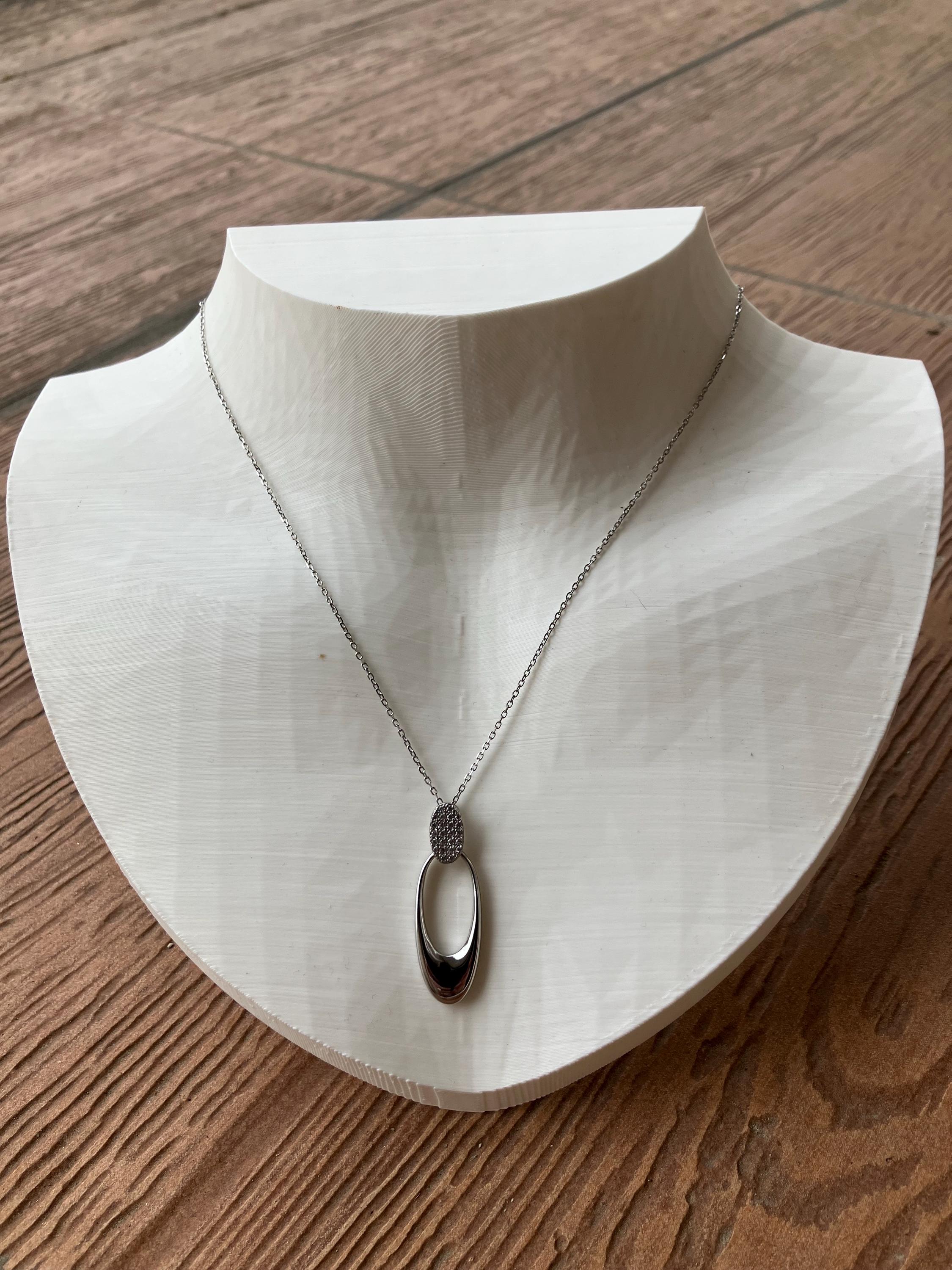 collier chic minimaliste en argent 925 rhodie et zircons