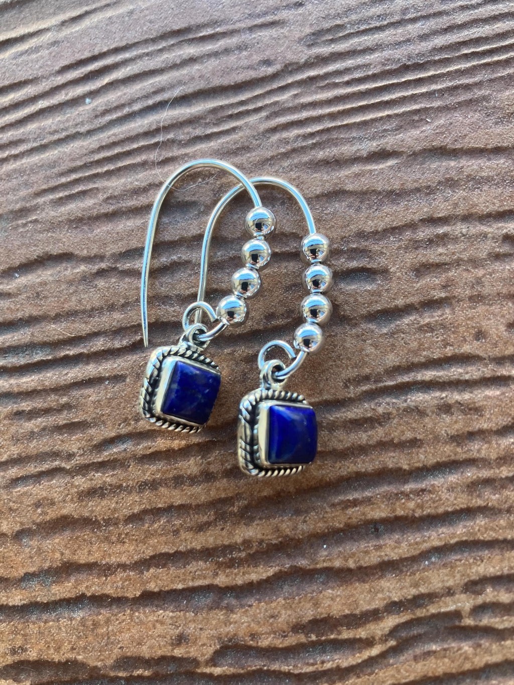 boucles, boucles semi précieuse, boucles argent 925, boucles lapis lazuli