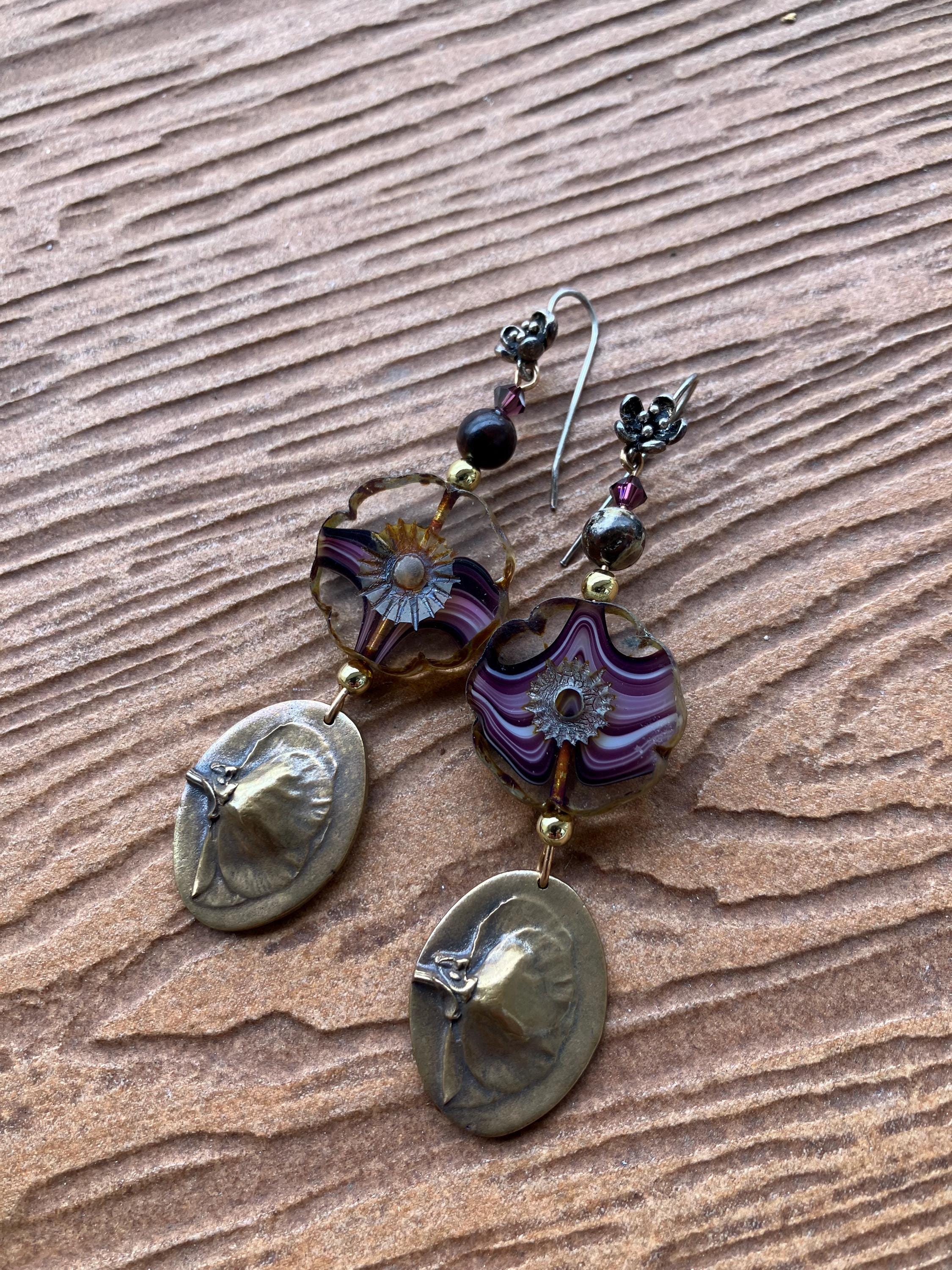 boucles artistiques originales en bronze et argent massif