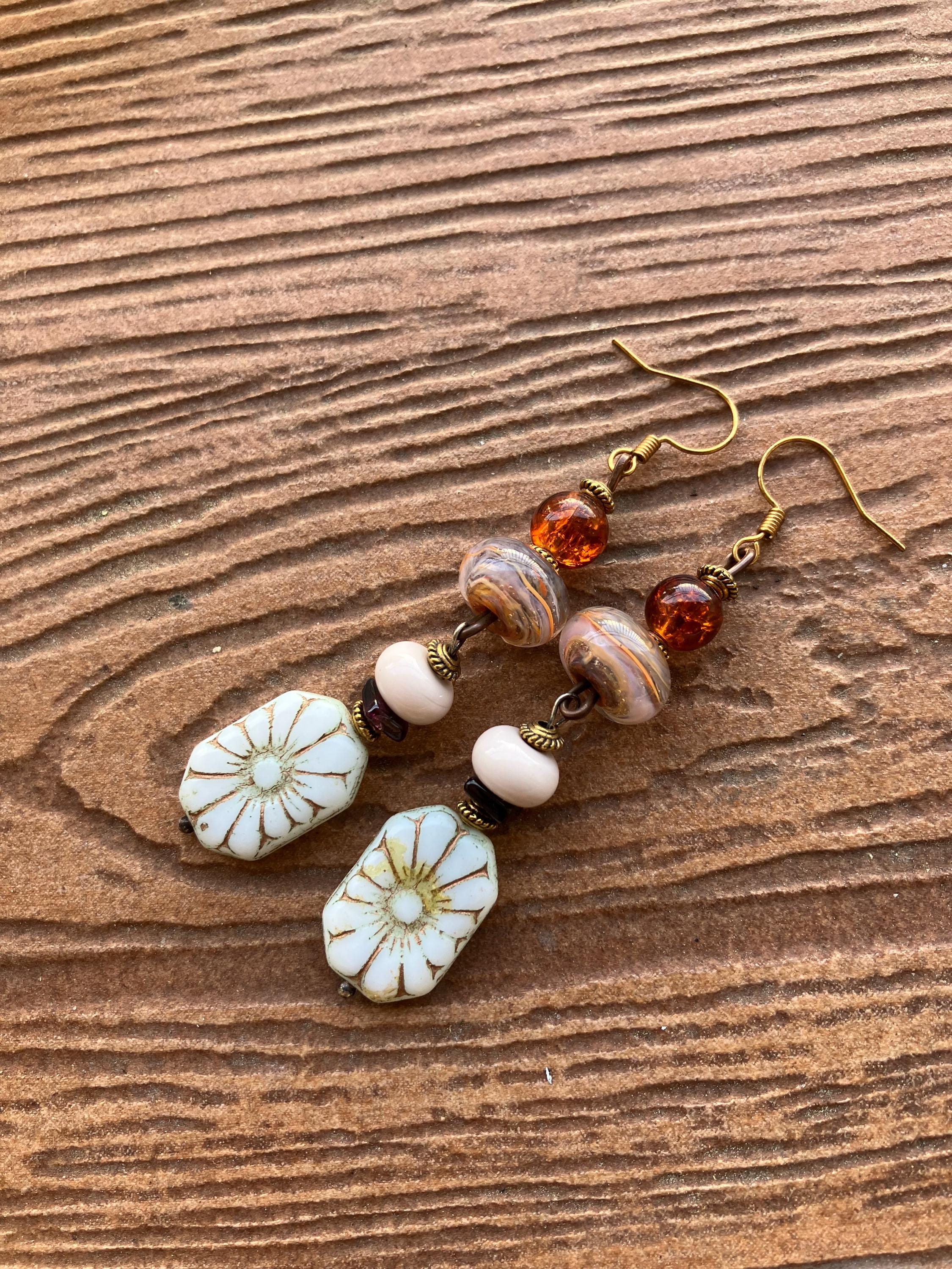 boucles pendantes vintage printanières