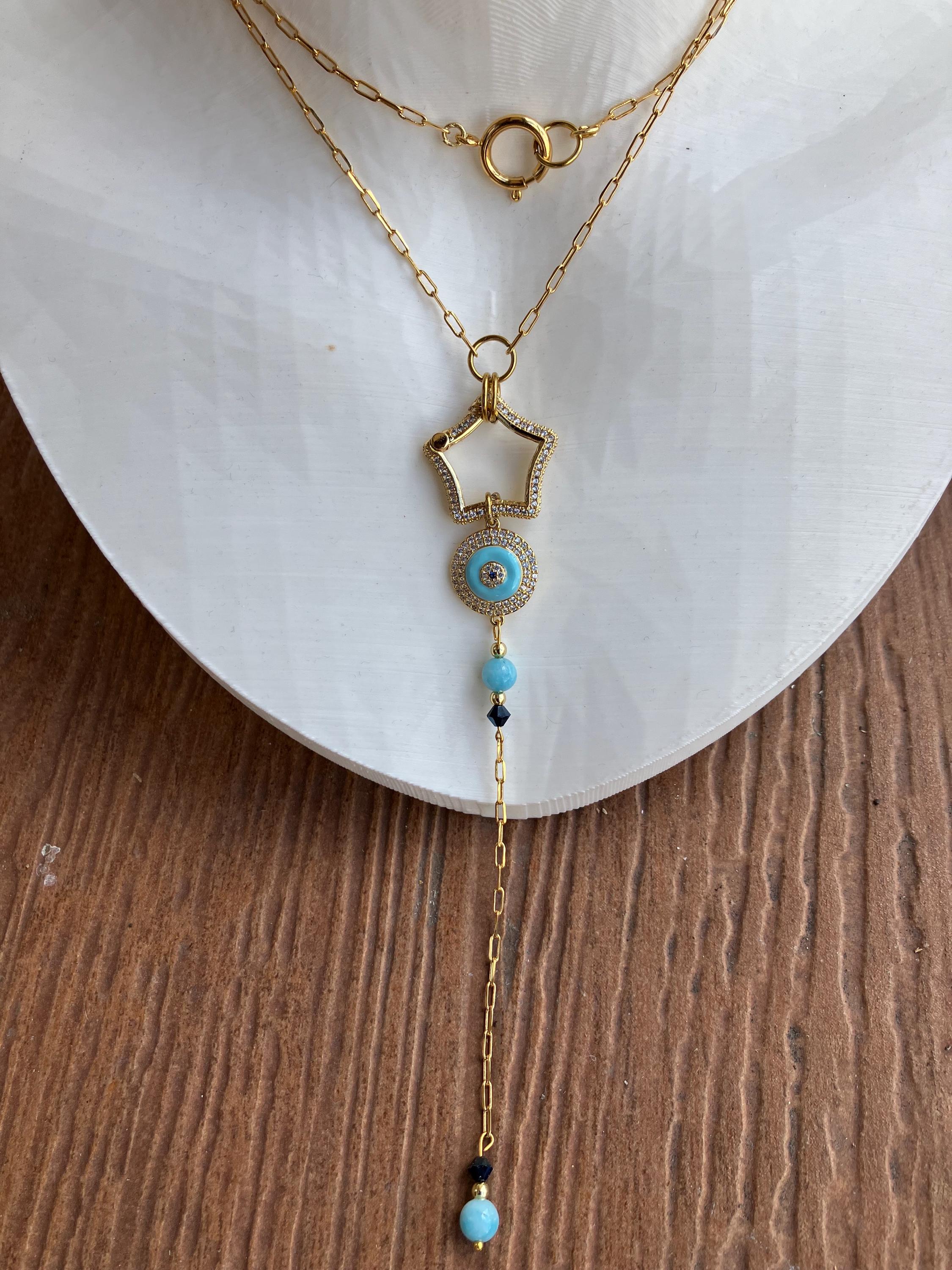 sautoir chic minimaliste en plaqué or 24 carats 3 microns avec pendentif original en aurifié et zircons