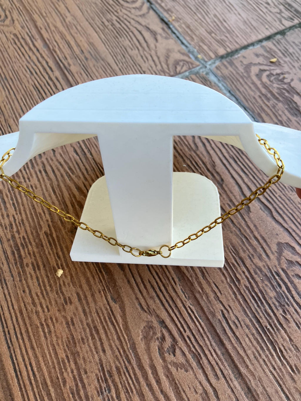 collier chaîne maille avec pendentif fleur en cuivre émaillé d art