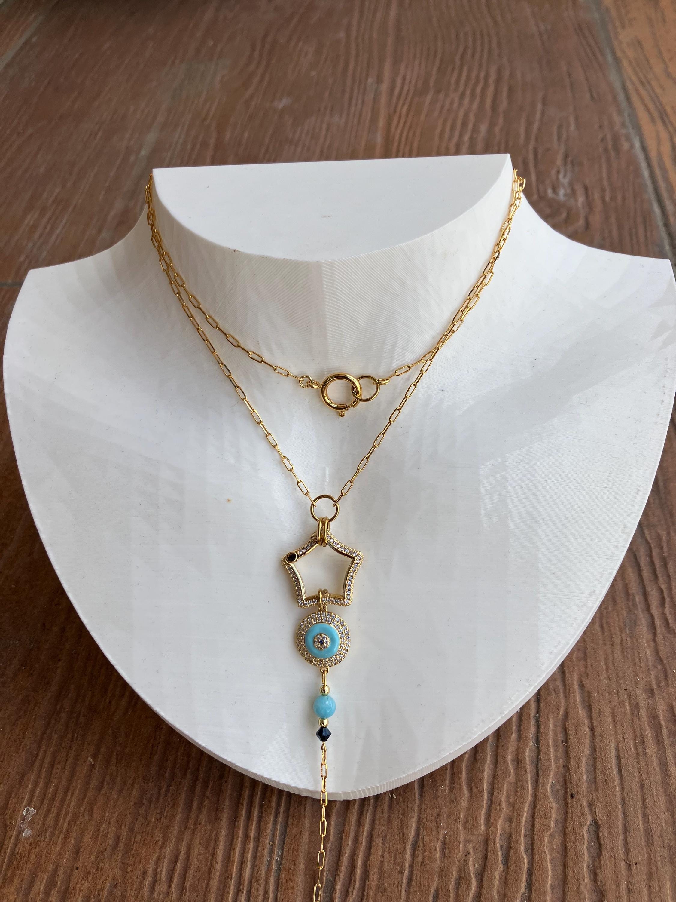 sautoir chic minimaliste en plaqué or 24 carats 3 microns avec pendentif original en aurifié et zircons