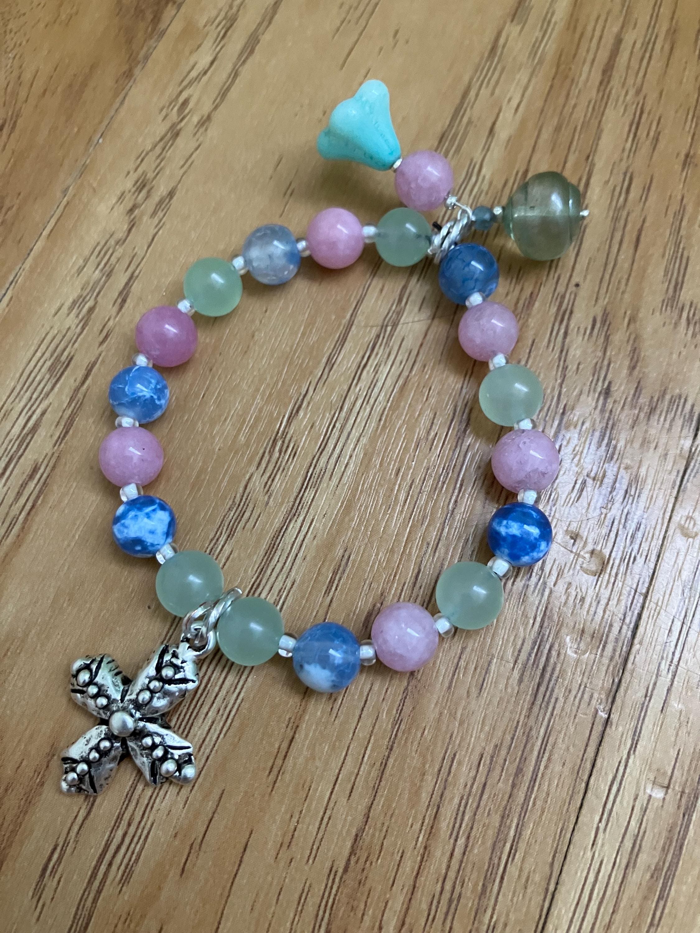 Bracelet, bracelet coloré,  semi précieuses, bracelet agate de feu, bracelet calcedoine pourpre, bracelet aventurine, fête des mères