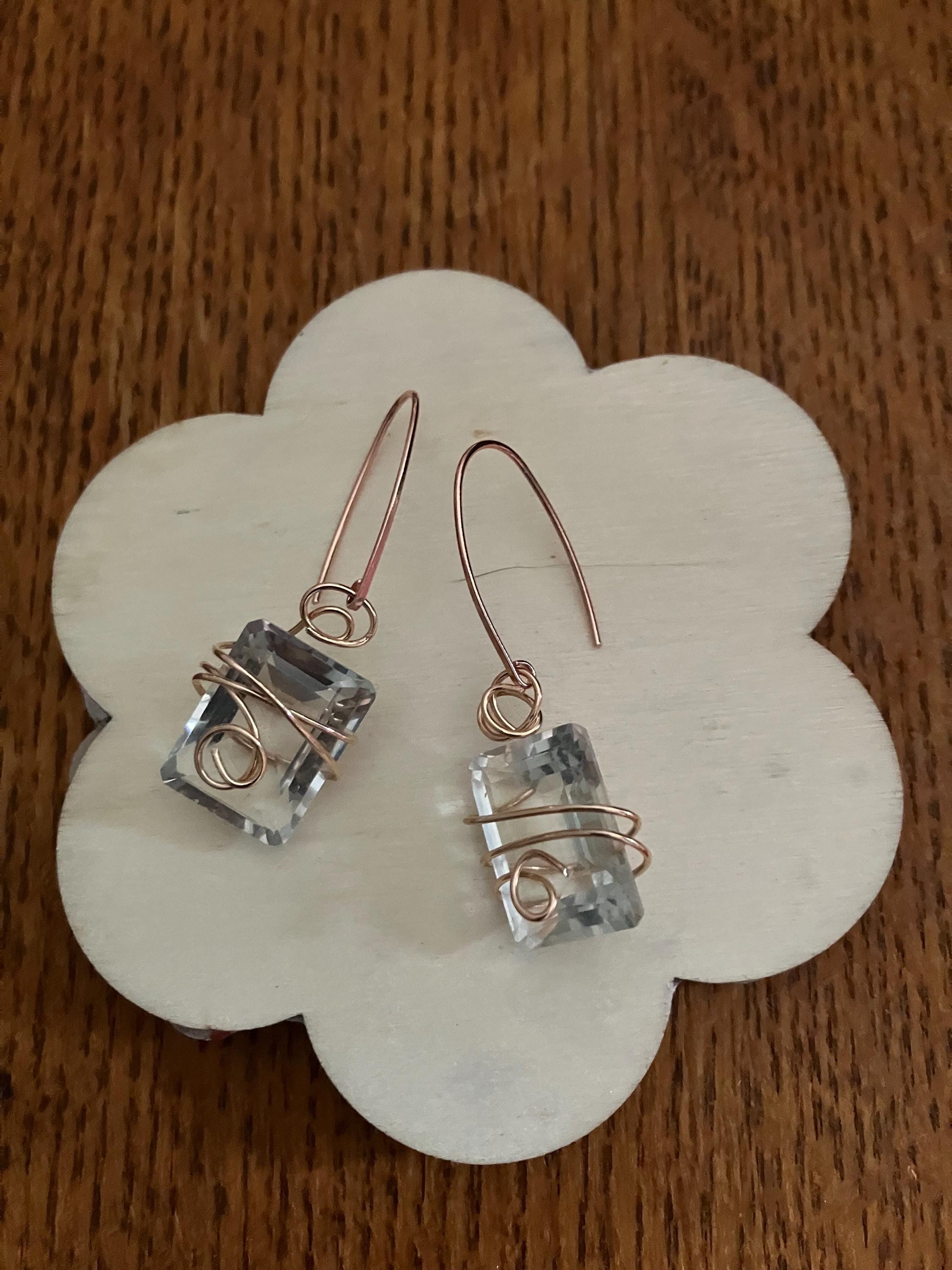 Boucles, boucles artistiques, argent 925, bronze, semi précieuse, améthyste verte, grade AAA