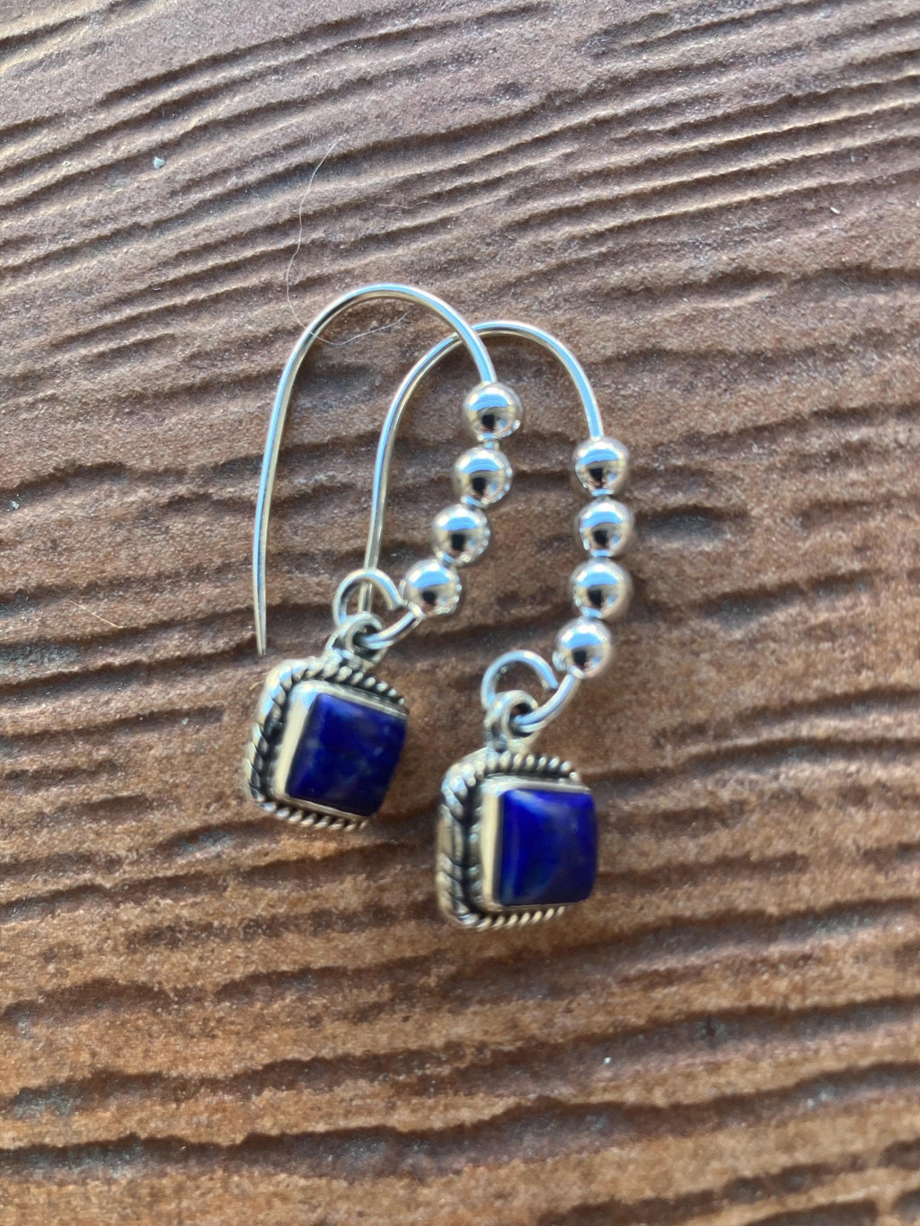 boucles, boucles semi précieuse, boucles argent 925, boucles lapis lazuli