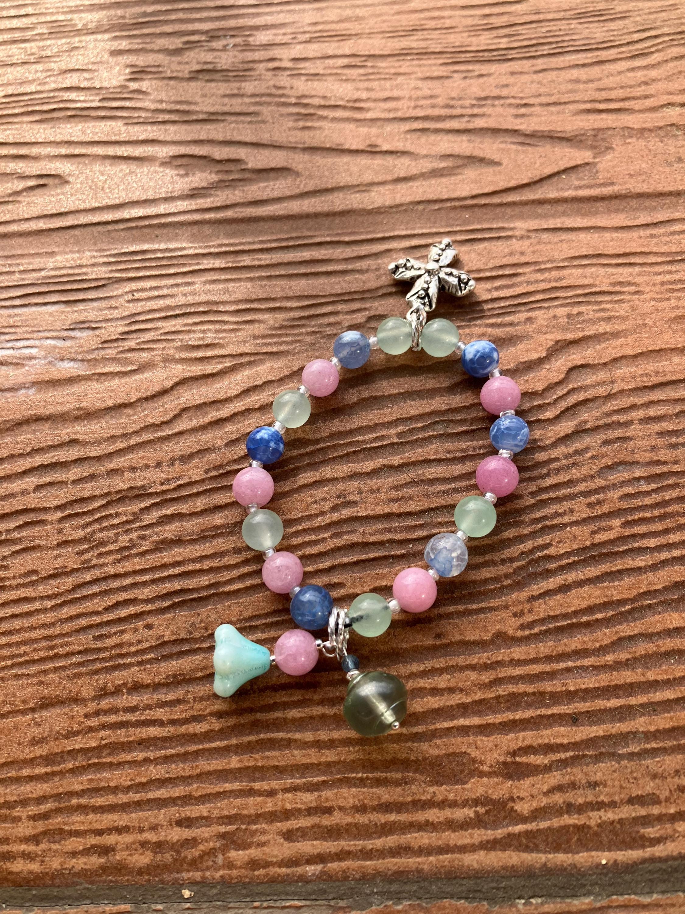 Bracelet, bracelet coloré,  semi précieuses, bracelet agate de feu, bracelet calcedoine pourpre, bracelet aventurine, fête des mères