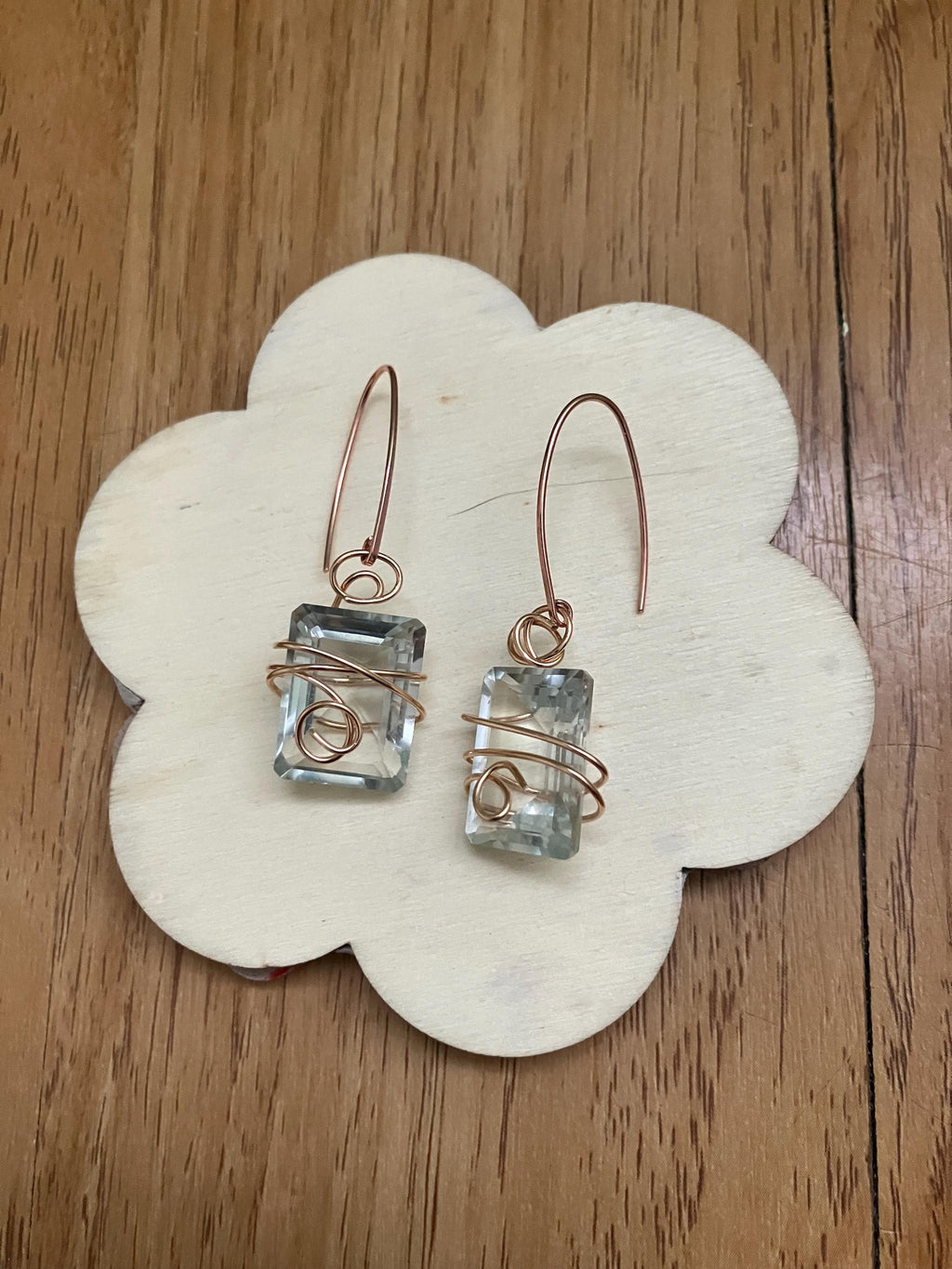 Boucles, boucles artistiques, argent 925, bronze, semi précieuse, améthyste verte, grade AAA