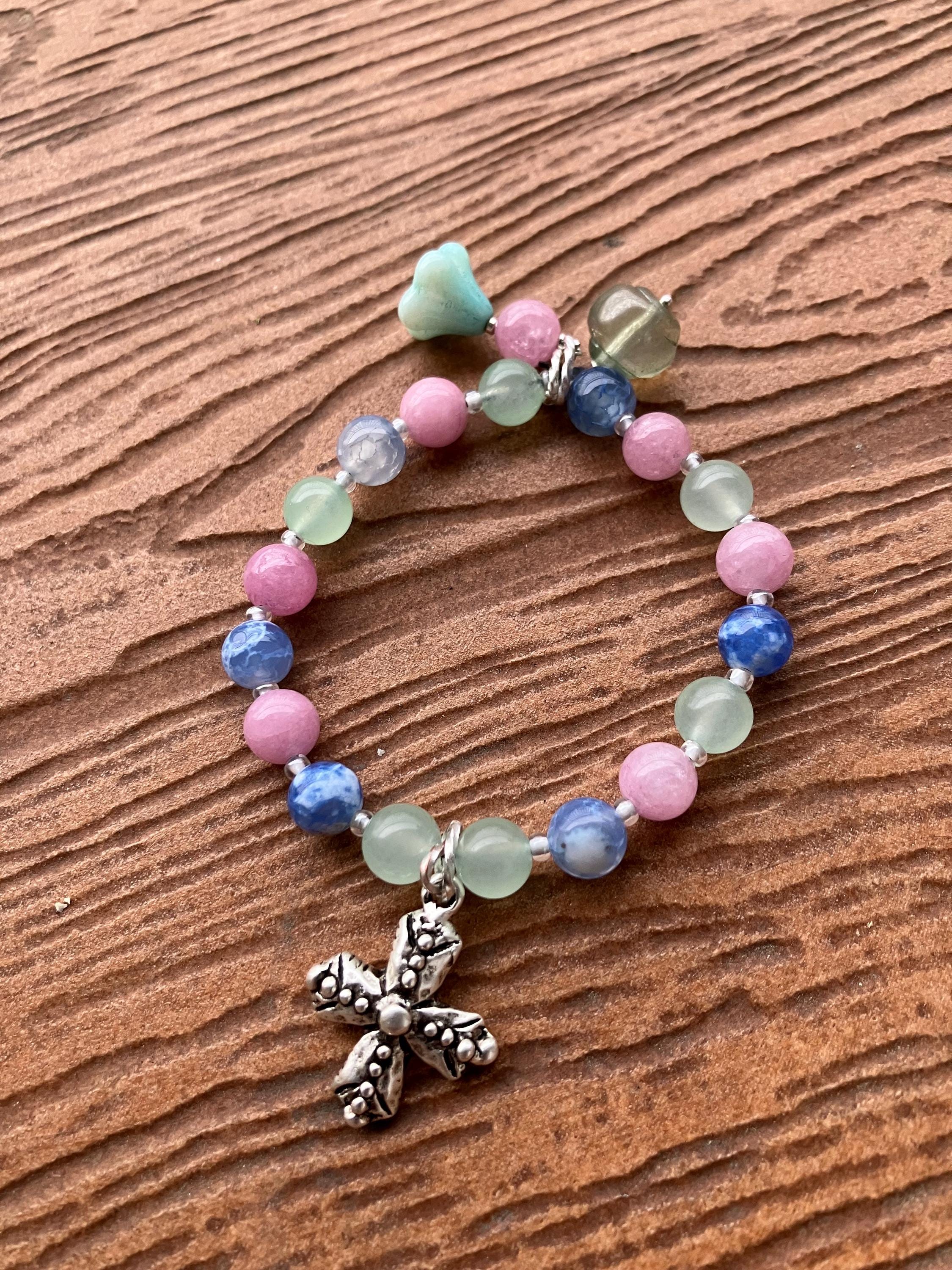 Bracelet, bracelet coloré,  semi précieuses, bracelet agate de feu, bracelet calcedoine pourpre, bracelet aventurine, fête des mères