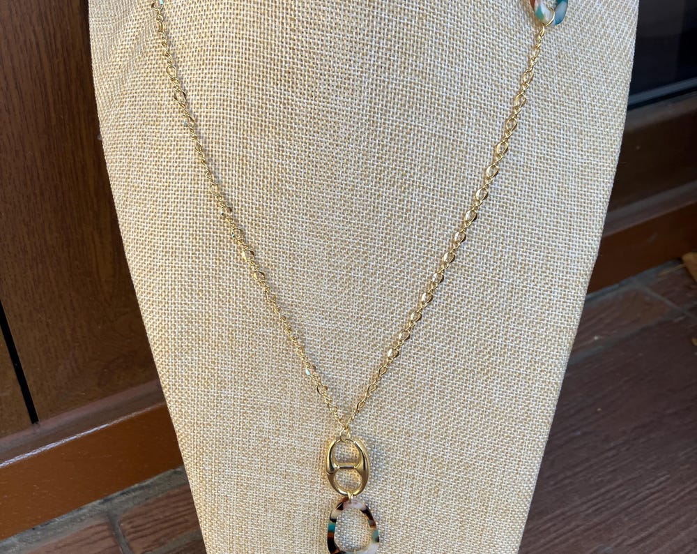 Modern lasso necklace